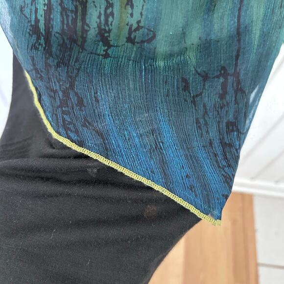 Parsley & Sage Asymmetrical Tunic Dress Abstract Print Boho Artsy Rayon Medium - Picture 3 of 8